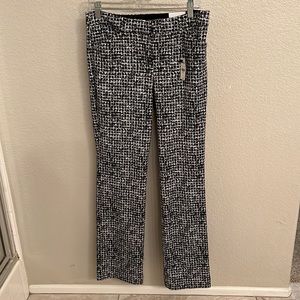 Houndstooth printed slacks, boot cut, low rise